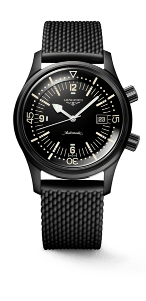 watchl3.774.2.50.9.png Longınes Legend Dıver - Siyah Laker Cilalı - Görsel 1